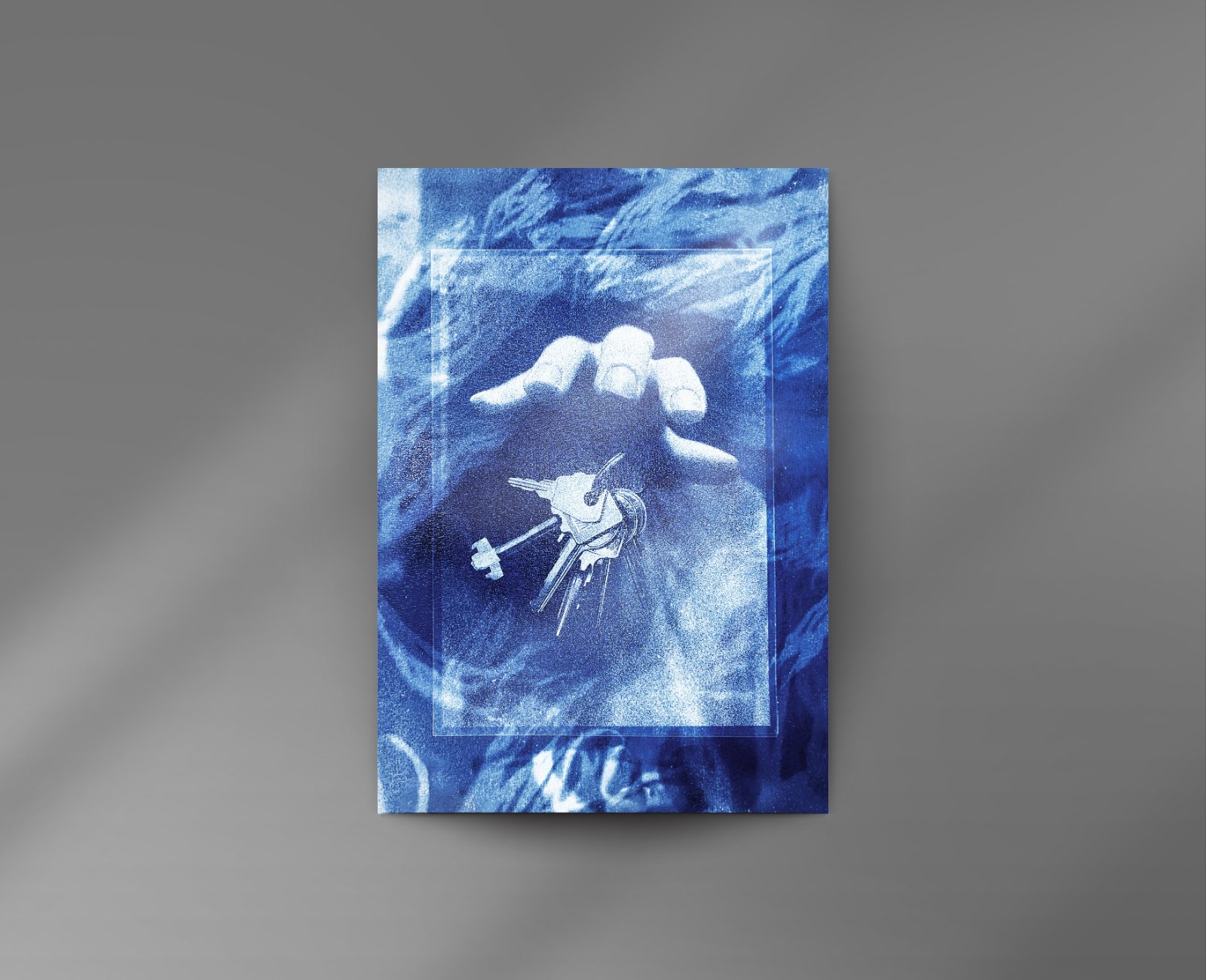 Key cyanotype print