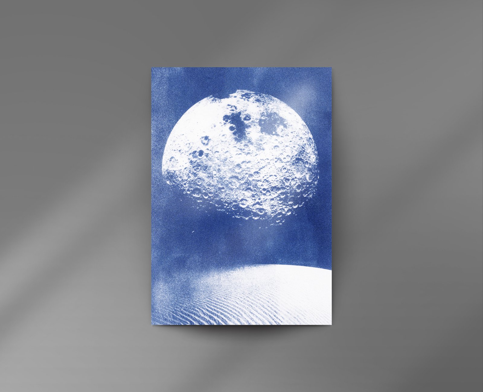 Moon cyanotype print