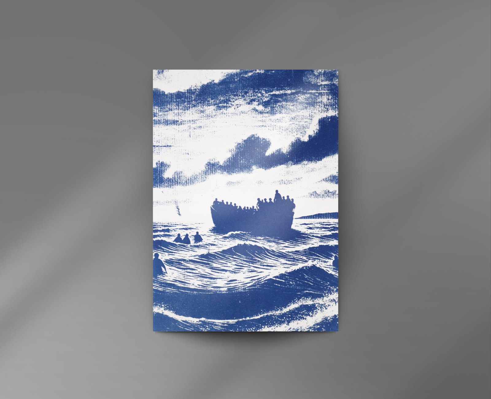 Shipwreck cyanotype print