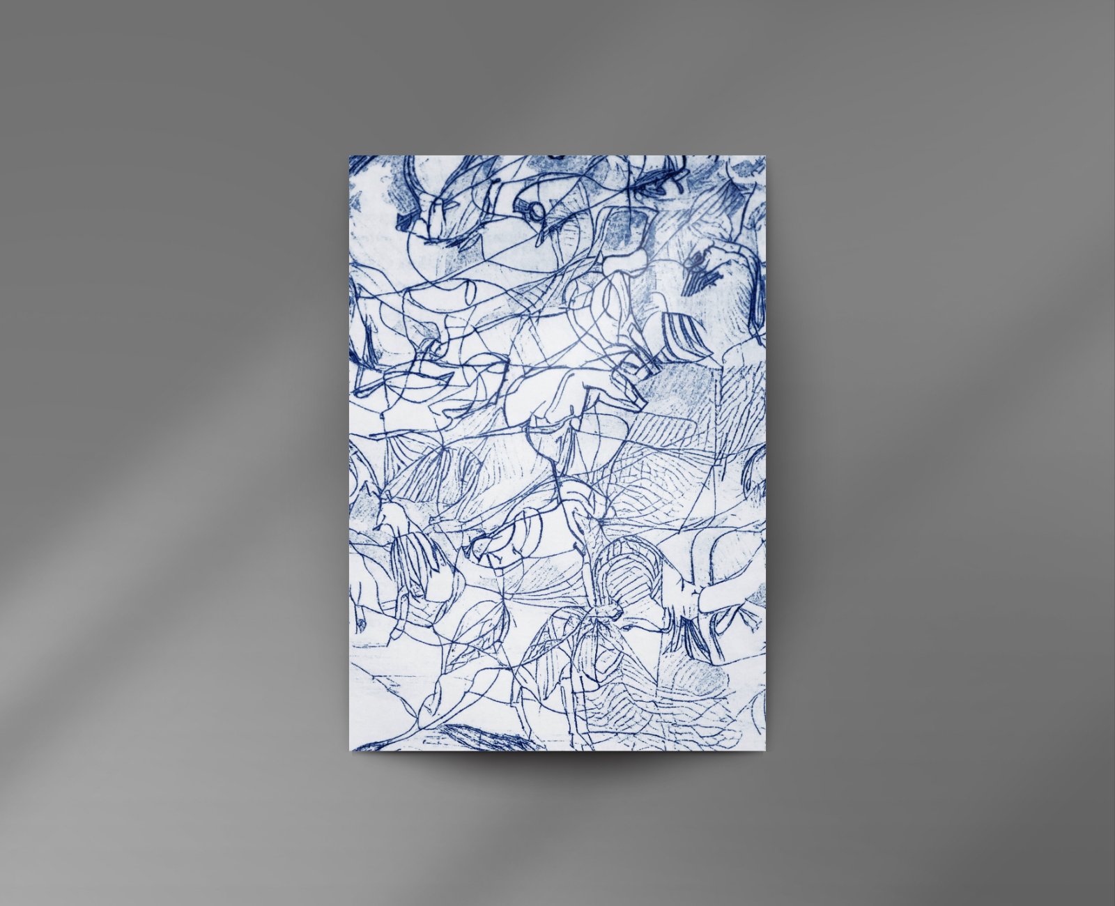 Vortex cyanotype print